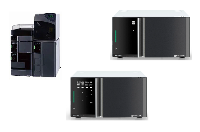drei Detektoren von Shimadzu für HPLC